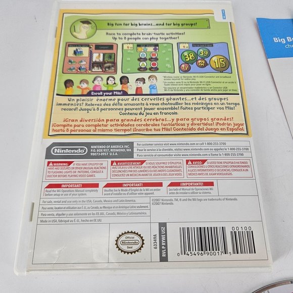 Nintendo Wii Big Brain Academy CD Disc Video Game 2007 Degree Learning Education - Picture 3 of 7